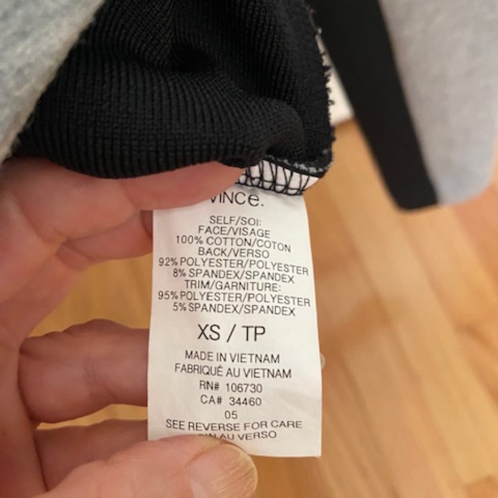 Vince Gray Cotton Zip-Up Moto Jacket - Picture 4 of 4